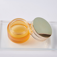 Nouvel ensemble de soins de la peau de luxe personnalisé en verre translucide, pot de 30g/50g, flacon de 20-120ml à épaule plate avec bouchon à vis pour lotion et huile