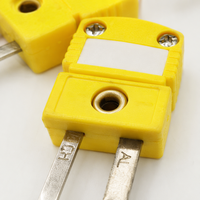 Termopar de vidrio miniatura tipo K importado con cable de sensor de temperatura TT-K-30-SLE GG-K-30-SLE Terminación de enchufe OEM/ODM