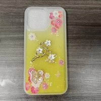 Coque de téléphone de luxe à motif floral pour iPhone 18 17 16 15 14 13 12 11, coque arrière scintillante et féminine pour Samsung A07 A17 A16 A06 A15 A05