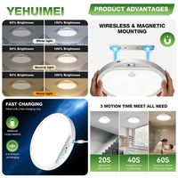 Plafonnier LED intérieur à détecteur de mouvement corporel avec télécommande, idéal pour chambre, cuisine, placard - Vente chaude OEM/ODM