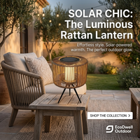 Lámparas Solares de Mesa de Ratán Hechas a Mano, Lámpara Solar Artística de Ratán LED, Luz Ambiental, Lámpara Solar de Mesa Tejida de Ratán Sintético PE con Batería