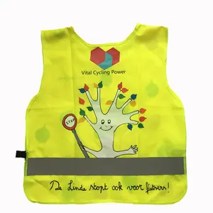 Professional Manufacture children safety vest reflective kids Reflective Vest Logo with Breathable Mesh