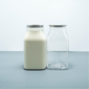 Vaso Desechable de PET para Té con Leche, Botella para Bebidas con Tapa, Botella de Plástico Transparente para Refrescos - Product Image 3