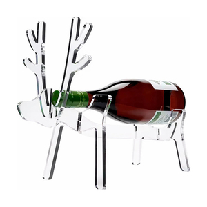 Acrylique Renne Porte-Bouteille De Vin De Noël Table Champagne Rack Clair Lucite Présentoir Décoratif De Vin pour La Fête De Vacances - Product Image 1