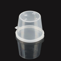 Restaurant Teller Sauce Cup Deckel Dessert Cups Home Küche Lagerung klare Plastik box für Sauce Home Küche Plastik Sauce Cup