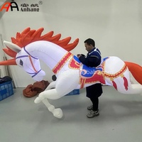 Costume gonflable géant licorne à chevaucher pour défilés, événements, décorations, publicité, et modèles de chevaux gonflables ambulants