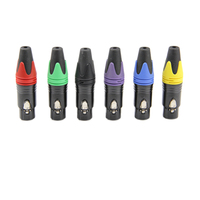 Connecteur de câble XLR femelle 3 broches en gros, boîtier en plastique léger avec loquet de verrouillage métallique pour microphone, table de mixage audio, sonorisation en direct