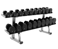 ASM-L1049 Promotion Porte-haltères en fer à deux niveaux pour salle de sport commerciale, équipement de gym professionnel, bancs de musculation