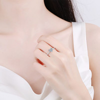 Anneaux en moissanite certifiés VVS1 de couleur D ronde en argent sterling 925 de qualité supérieure, vente en gros par le fabricant