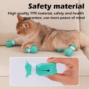 4 पीसी सिलिकॉन पालतू जूते कवर बिल्ली स्नान सामान को कवर करता है बिल्ली के जूते को कवर करता है बिल्ली के जूते - Product Image 2