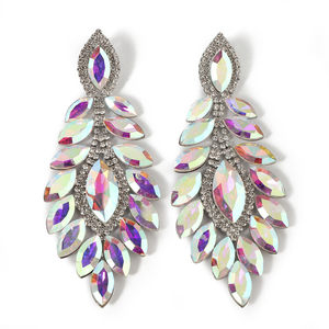 <span class=keywords><strong>Orecchini</strong></span> di strass a forma di foglia da <span class=keywords><strong>donna</strong></span> <span class=keywords><strong>orecchini</strong></span> di cristallo moda ciondolo <span class=keywords><strong>orecchini</strong></span> esagerati - Product Image 3