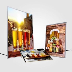 Multiple Styles Restaurants Menu Tempered Glass Light Box Advertising Poster <b>Frame</b> Illumination Billboard LED Light Box - Product Image 1