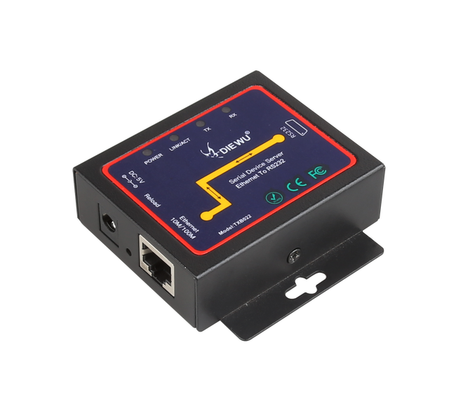 Single Port RS232 Serial Device Server  10/100M Ethernet to Serial Port Print Server