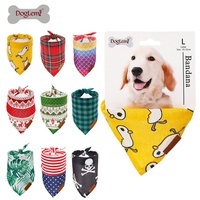 Elégant Polyester Chien Accessoires Divers Motif Imprimé Noeud Papillon Collier Foulard Bandana Triangle Bavoir Foulard pour Animaux de Compagnie
