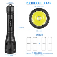 Lampe de plongée sous-marine professionnelle puissante XHP70.2 Rechargeable Lampe de poche étanche pour plongeur LED Torche Lumière en gros