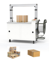 Machine d'emballage automatique pour boîtes en carton ondulé MH-101A, avec fixation latérale électrique pour rouleaux de papier personnalisés et sangles PP