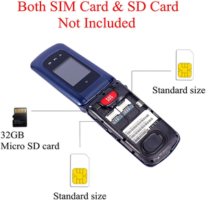 Điện Thoại Di Động Nút Lớn Nút Lớn Màn Hình Kép 380d 2.4Inch & 1.77Inch Điện Thoại Nắp Gập SOS 4G - Product Image 5