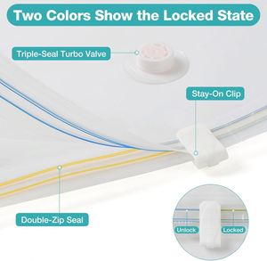 Space Saver Anti Mildew Eco-Friendly Foldable Vacuum Seal <b>Storage</b> Bag for <b>Clothes</b> Bedding Shoes Flexible Transparent Electric - Product Image 4