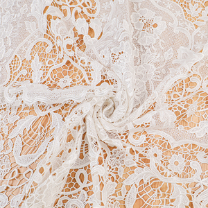 100% Cotton Water-soluble Embroidery Floral Totem Mirror Pattern Soft Guipure <strong>Lace</strong> <strong>Fabric</strong> for Evening Dresses Skirts Clothes - Product Image 3