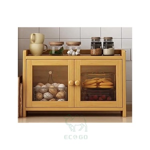 Organizador de Alimentos Ecológico de Madera y Bambú, Impermeable, para Encimera, Cocina, Despensa, Caja para Pan - Product Image 6