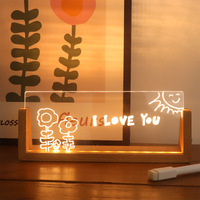Base d'éclairage LED en bois avec support en acrylique personnalisable, éco-responsable, pour éclairage d'accentuation en gros