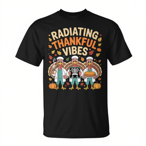 T-shirt Radiating Thankful Vibes Thanksgiving Turkey X-Ray Tech - Product Image 2
