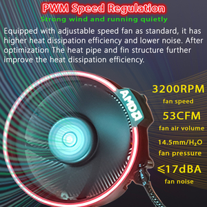 125W Original Prism Round Cpu Cooler With 90Mm Pwm Argb <b>Fan</b> Customizable Cpu Radiator Cooling Am4 Am5 Cpu Air Cooler - Product Image 4