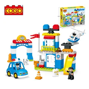 COGO, оптовая продажа, Детские кубики, игрушки, полиция, серия, пластиковые строительные блоки, игрушка
