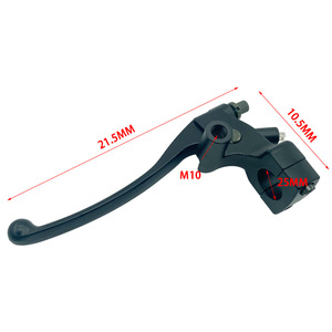 Palanca de embrague izquierda y palanca de freno para motocicleta Mochi, conjunto de montaje negro de 25 mm para Great Turtle King Support - Product Image 3