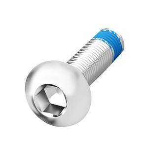 Mushroom Head Bolt 304 Stainless Steel Inner Hex 180 Degree Blue Coated <b>Flat</b> Tail Machine <b>Screw</b> Class 10.9 12.9 Passivated - Product Image 1
