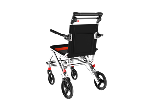 Sillas de ruedas de transporte plegables baratas portátiles, silla de ruedas de viaje de alta calidad con frenos de mano para adultos enfermos niños - Product Image 4