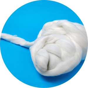 Nylon 6 PA6 recyclé blanc brut peigné imitation alpaga 6D 102mm - Product Image 4