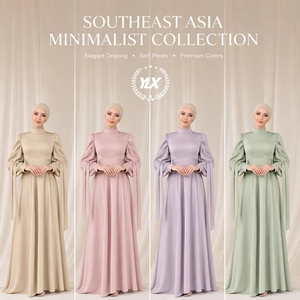 <span class=keywords><strong>Robe</strong></span> <span class=keywords><strong>de</strong></span> soirée sur mesure <span class=keywords><strong>pour</strong></span> femme en satin champagne, col montant, manches bouffantes, nœud en ruban, taille plissée, coupe trapèze, OEM - Product Image 4