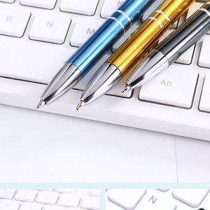 Stylos plume publicitaires en métal, noirs et blancs, fins et élégants, personnalisables avec logo, écriture fluide, portables, vente en gros à prix réduit - Product Image 6