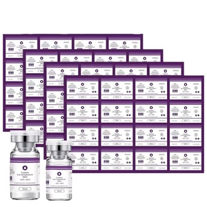 Etichette Adesive Olografiche Personalizzate con Stampa a Caldo Argento Lucido, <span class=keywords><strong>Adesivi</strong></span> ad Alta Aderenza <span class=keywords><strong>per</strong></span> Cosmetici, Farmaci, Peptidi e Prodotti Liofilizzati - Product Image 1