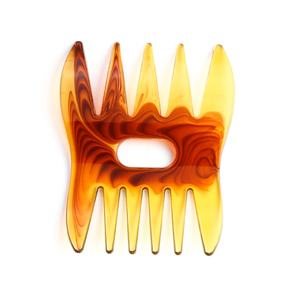 Pettine a Forchetta Retrò in Plastica ABS Ambrata Resistente e Confortevole, Strumento Multiuso per Parrucchieri per Acconciature e Volume dei Capelli - Product Image 5