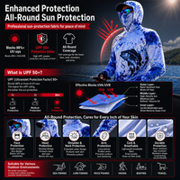 Échantillon gratuit T-shirt de pêche à manches longues pour homme, anti-UV UPF 50, séchage rapide, protection solaire, yeux rouges personnalisés