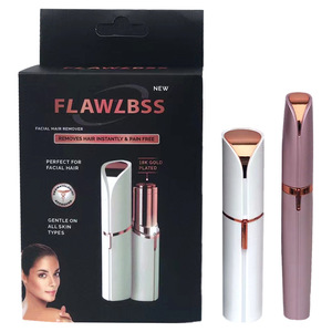 Flawzbss Rasoir électrique plaqué or 18 carats pour femmes, mini-tondeuse rechargeable par USB pour les sourcils - Product Image 1