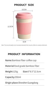 Mug en bambou réutilisable classique de 12 oz - Mug de voyage portable, compatible micro-ondes et lave-vaisselle, gobelet à café sans BPA, cadeaux écologiques - Product Image 2
