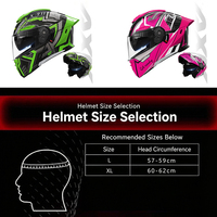 Casque de moto modulable à double visière relevable intégral pour hommes et femmes, idéal pour la course et le motocross