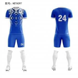 เสื้อฟุตบอลคอวีลายทางสีน้ำเงินขาวสไตล์เรโทรทรงโอเวอร์ไซส์สำหรับผู้ชายคุณภาพสูง - Product Image 6