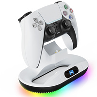 Base de charge rapide en plastique de haute qualité avec lampe RGB et câble USB-C pour manette sans fil P5