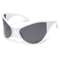 Lunettes de soleil de créateur Lunettes de soleil incurvées polarisées Lunettes de soleil à grande monture Femmes Hommes Mode Lunettes de soleil oversize Alien Shades Y2k