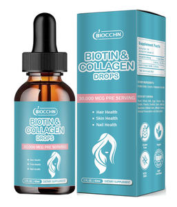 Gocce di Biotina Vegana ad Alta Potenza con Complesso di Collagene e Cheratina per Capelli Più Folti e Riparazione delle Unghie Fragili - Product Image 1