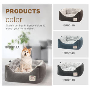 Langlebiges Sofa-Stoff Hundebett Quadratisch Vorrätige Hundebetten Wendbare Haustierbetten - Product Image 6