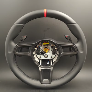 พวงมาลัยพร้อมแป้นเปลี่ยนเกียร์แม่เหล็กสำหรับ <span class=keywords><strong>Porsche</strong></span> GT Cayenne 911 981 <span class=keywords><strong>GTS</strong></span> 957 Cayman 991 Carrera Boxster 981 987 - Product Image 5