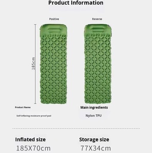 Colchón Inflable de TPU de Alta Calidad, Tapete para Tienda de Campaña, Impermeable, Grueso, Rectangular, Colchón de Aire Ergonómico para Acampar - Product Image 6
