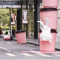 Grande sculpture de tasse à café pour affichage extérieur, modèle de boisson pour vitrine de magasin de mode