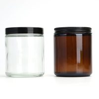Glas-Kerzenhalter Gold Silber Bernstein Leer 120ml 180ml 250ml 500ml Rund Schwarz Weihnachts-Kerzenständer Aroma Anpassbare Farbe