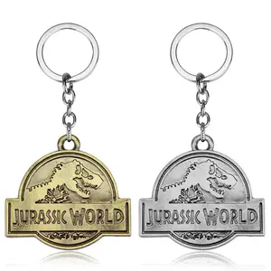 Llaveros de Metal de Dinosaurios de la Película Jurassic World <span class=keywords><strong>Fallen</strong></span> Kingdom, Joyería de Moda al por Mayor - Product Image 1